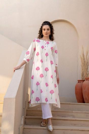 Felocity Tanyaa P 162 Catalog white cotton kurtis online india