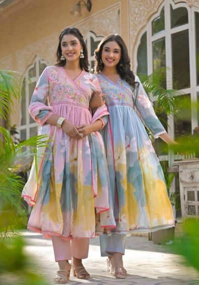 Felocity Tanyaa P 173 catalog Cotton Printed Anarkali kurti set