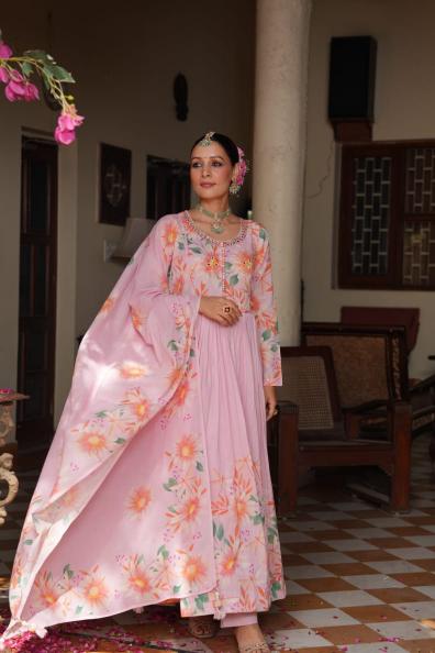 Felocity Tanyaa P 201 catalog buy cotton anarkali kurtis online india