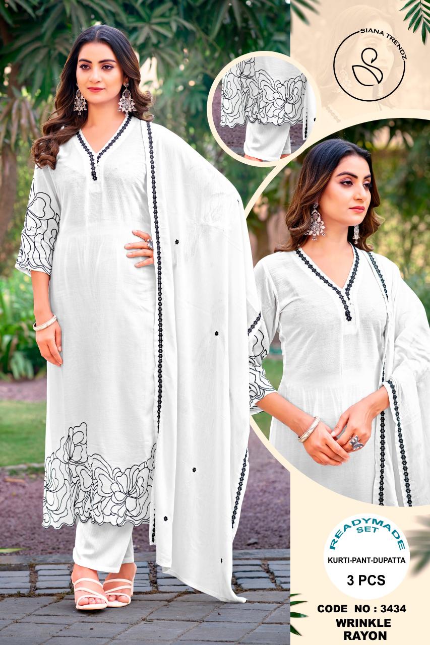 Felocity wrinkle rayon catalog straight kurtis online india