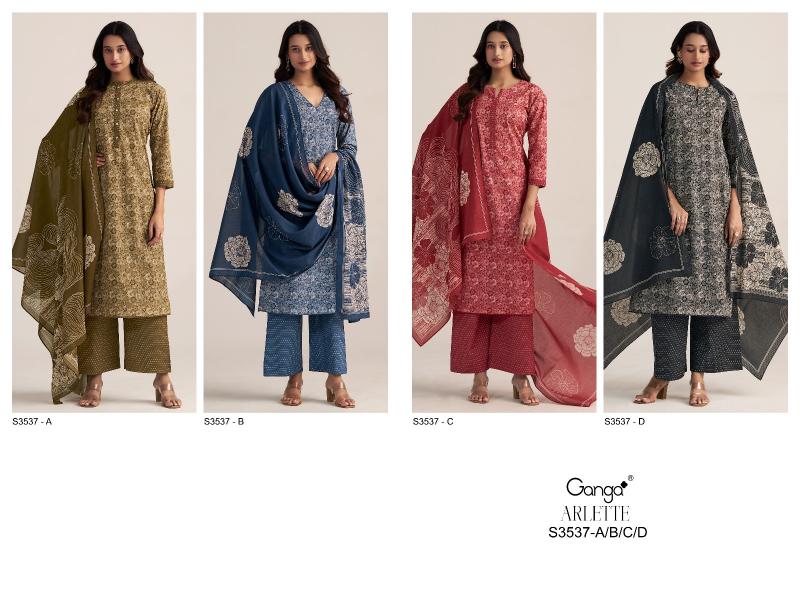 Ganga Arlette 3537 Catalog wholesale pakistani designer salwar kameez