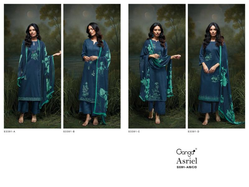 Ganga Asriel 3391 catalog cotton salwar kameez wholesaler