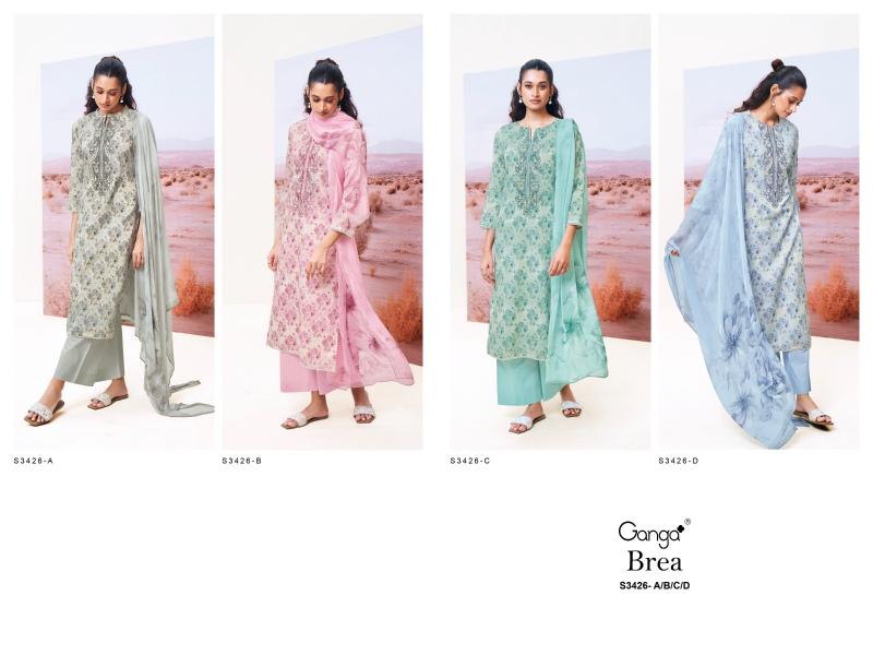 Ganga Brea 3426 catalog salwar kameez wholesaler forms