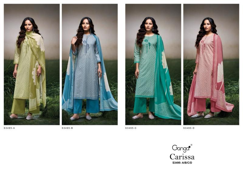 Ganga Carissa 3495 catalog salwar kameez wholesale in kolkata
