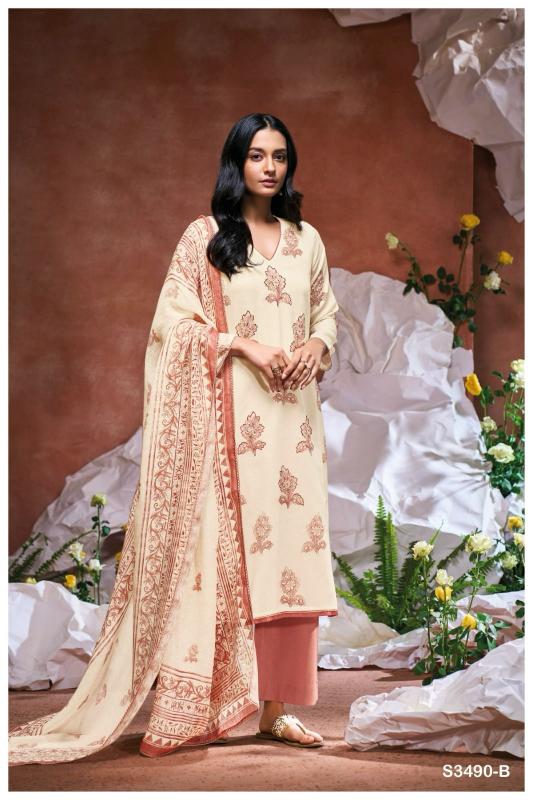 Ganga Damaris 3490 catalog wholesale salwar kameez market in kolkata