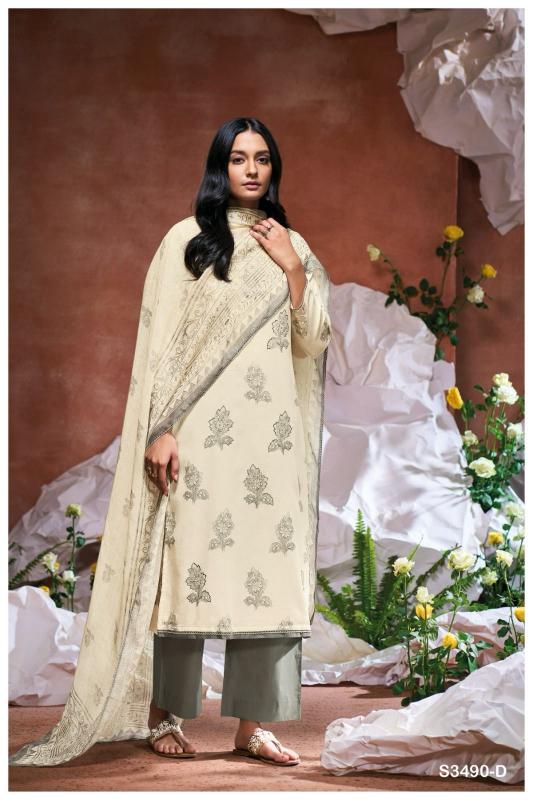 Ganga Damaris 3490 catalog wholesale salwar kameez market in kolkata