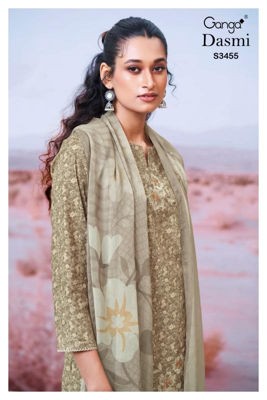 Ganga Dasmi 3455 catalog wholesale salwar kameez market in bangalore