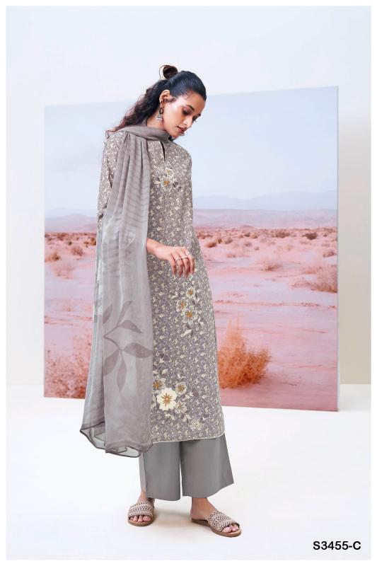 Ganga Dasmi 3455 catalog wholesale salwar kameez market in bangalore