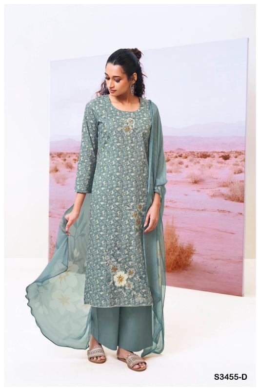 Ganga Dasmi 3455 catalog wholesale salwar kameez market in bangalore