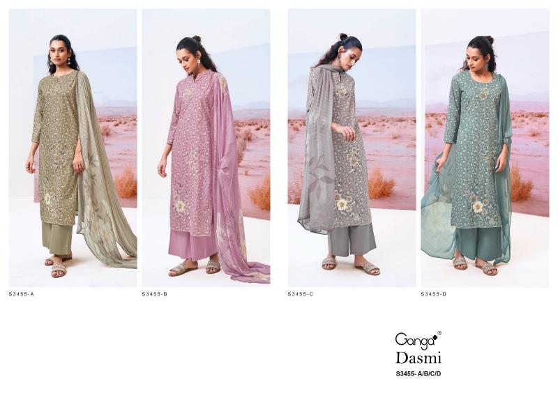 Ganga Dasmi 3455 catalog wholesale salwar kameez market in bangalore