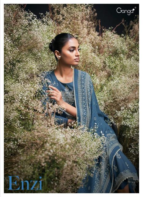 Ganga Enzi catalog wholesale unstitched salwar kameez suppliers