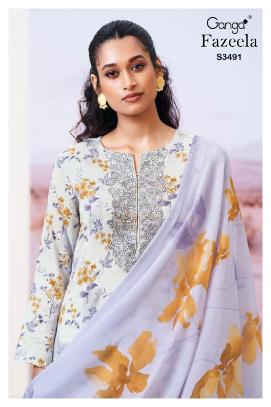 Ganga Fazeela 3491 catalog patiala salwar kameez wholesale