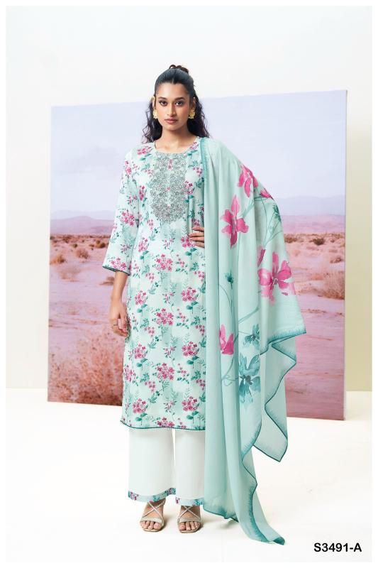 Ganga Fazeela 3491 catalog patiala salwar kameez wholesale