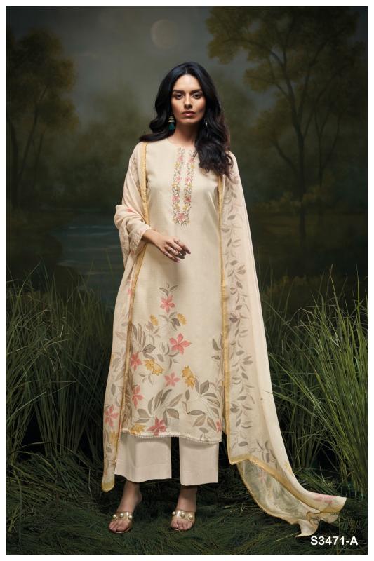 Ganga Genika 3471 catalog Premium Cotton salwar suits