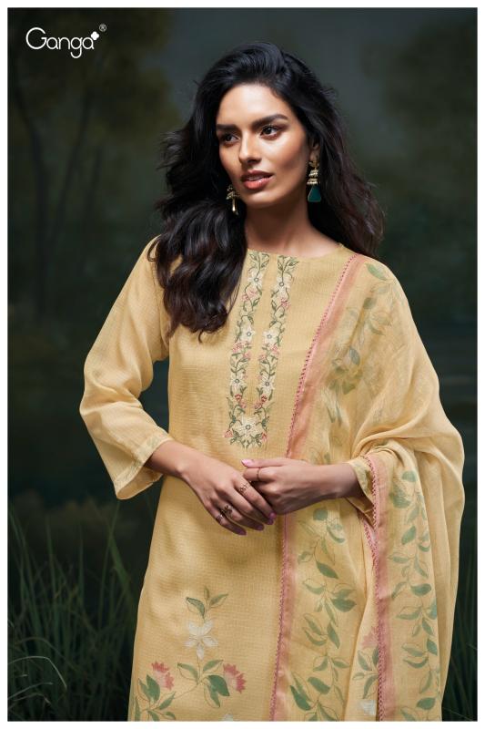 Ganga Genika 3471 catalog Premium Cotton salwar suits