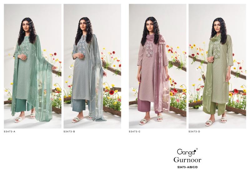 Ganga Gurnoor 3473 catalog wholesale salwar kameez uk
