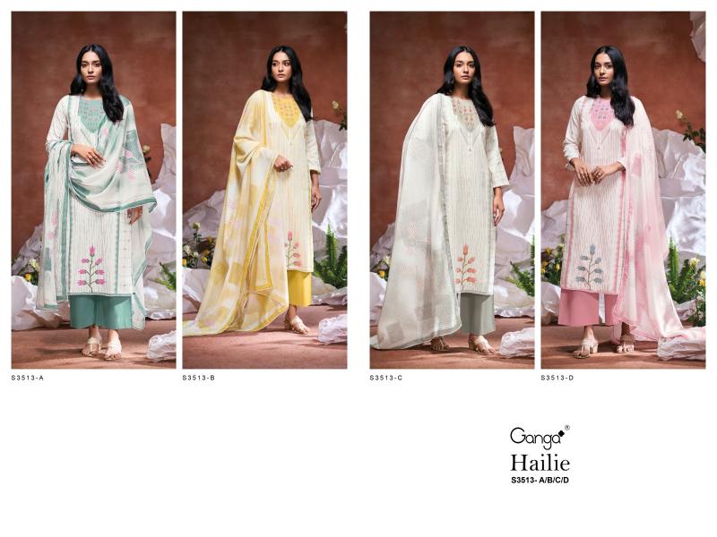 Ganga Hailie 3513 catalog salwar kameez wholesaler