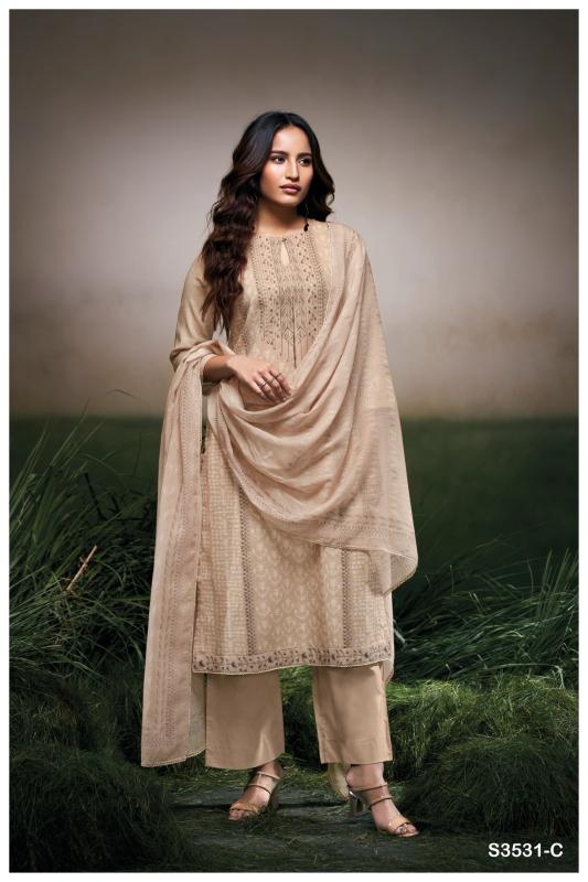 Ganga Hermona 3531 catalog ludhiana design salwar kameez wholesale exporter