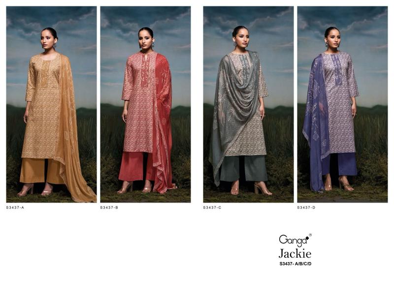 Ganga Jackie 3437 catalog indian salwar kameez wholesale uk