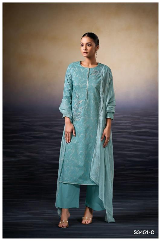 Ganga Kaczie 3451 catalog indian salwar kameez wholesale price