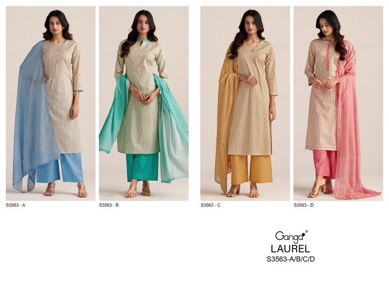 Ganga Laurel 3563 catalog wholesale salwar suits