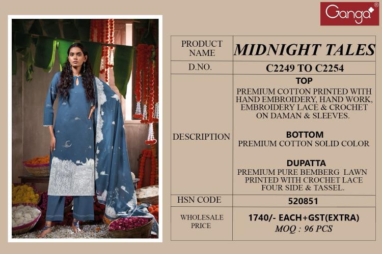 Ganga Midnight Tales catalog designer salwar kameez wholesale in mumbai