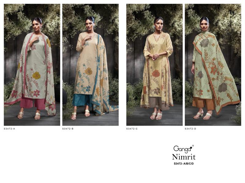 Ganga Nimrit 3472 Catalog cotton salwar kameez wholesale