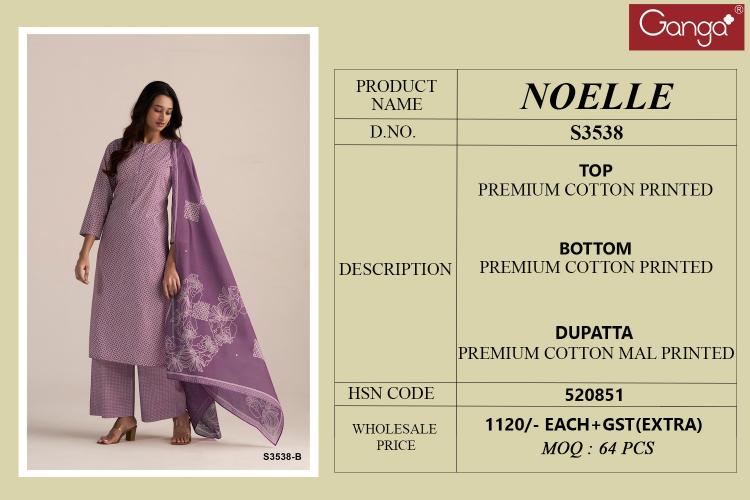 Ganga Noelle 3538 catalog wholesale salwar kameez in jaipur