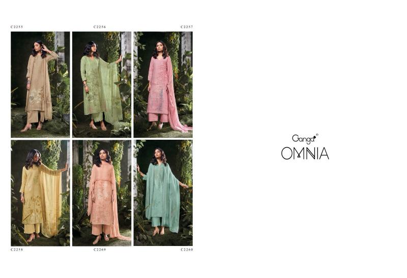 Ganga Omnia catalog wholesale unstitched salwar kameez material