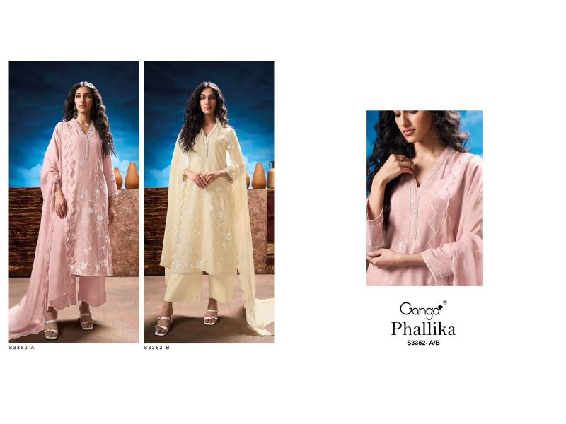 Ganga Phallika 3352 catalog wholesale indian sarees salwar kameez