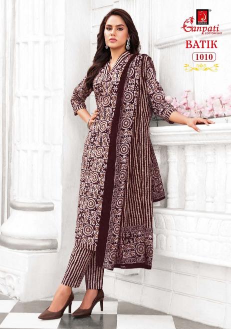 Ganpati Batik Vol-10 – Kurti Pant With Dupatta - Wholesale Catalog