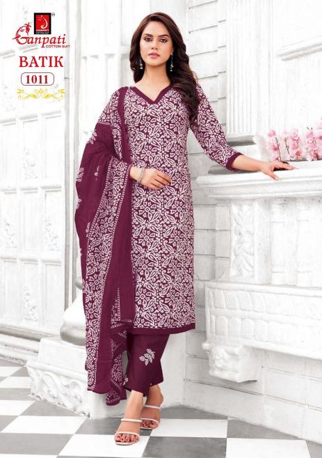 Ganpati Batik Vol-10 – Kurti Pant With Dupatta - Wholesale Catalog