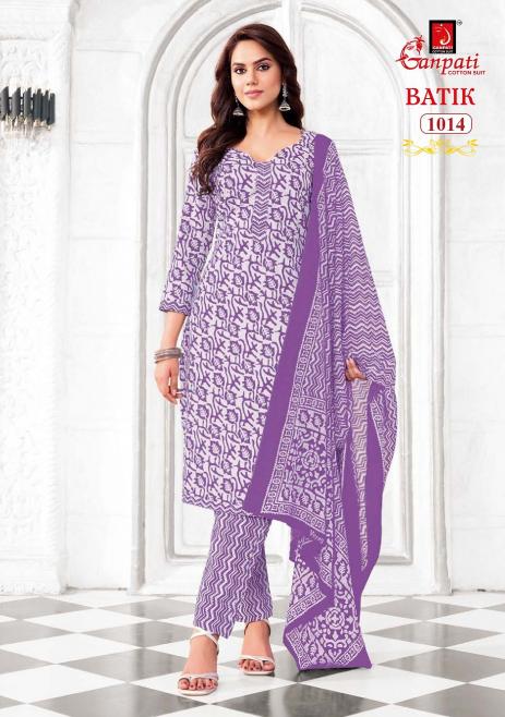 Ganpati Batik Vol-10 – Kurti Pant With Dupatta - Wholesale Catalog