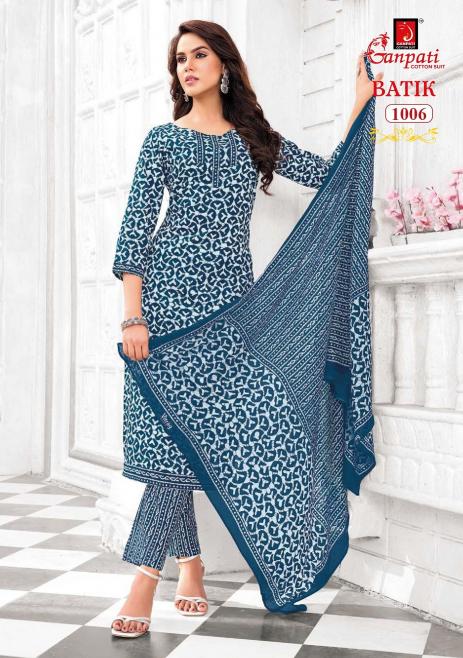 Ganpati Batik Vol-10 – Kurti Pant With Dupatta - Wholesale Catalog