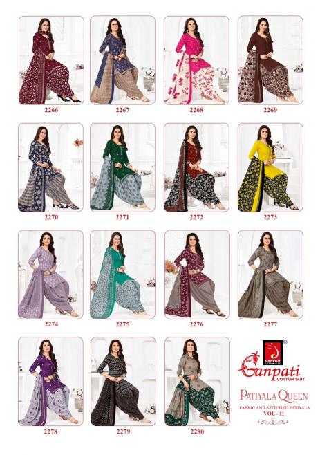 Ganpati Patiyala Queen Vol-11 – Readymade Patiyala Dress - Wholesale Catalog