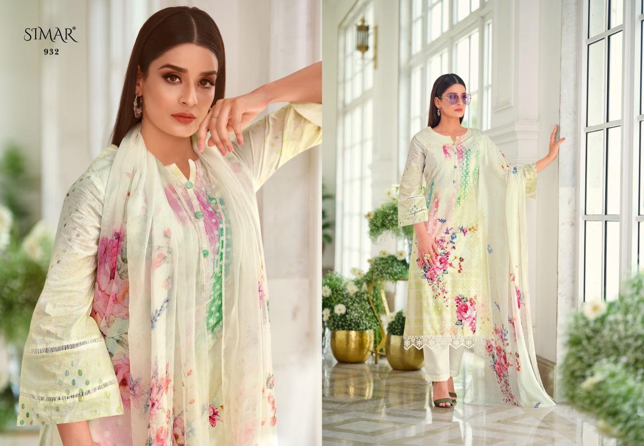 Glossy Simar Nazam Catalog cotton salwar kameez wholesale