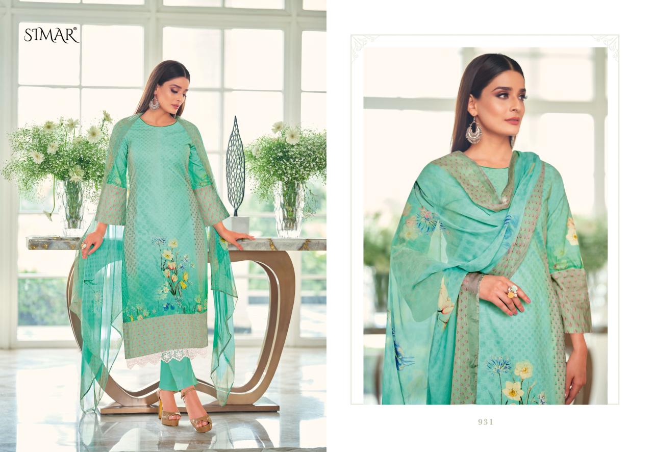 Glossy Simar Nazam Catalog cotton salwar kameez wholesale