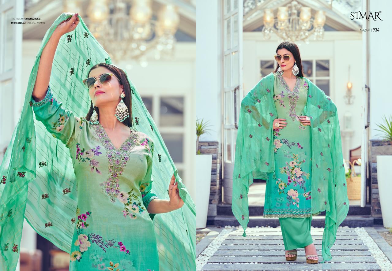 Glossy Simar Nazam Vol 2 catalog unstitched salwar kameez wholesale pakistan
