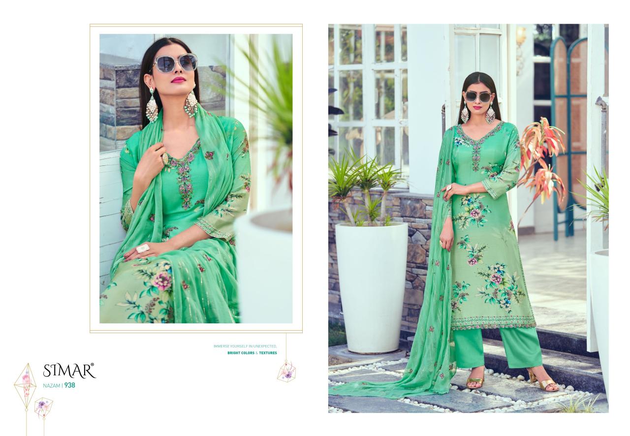 Glossy Simar Nazam Vol 2 catalog unstitched salwar kameez wholesale pakistan