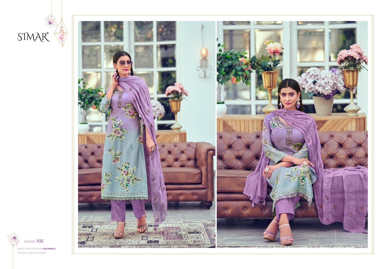 Glossy Simar Nazam Vol 2 catalog unstitched salwar kameez wholesale pakistan