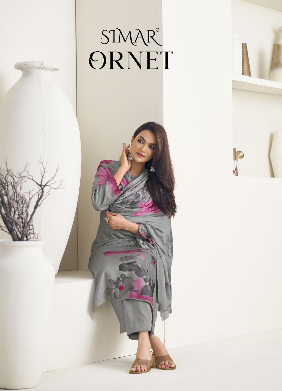 Glossy Simar Ornet Catalog ladies salwar kameez wholesale