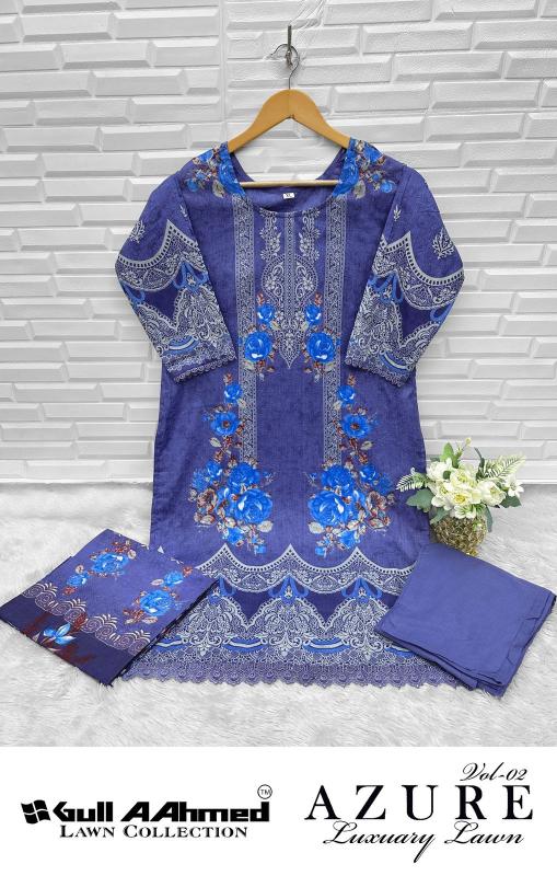 Gull Aahmed Azure Vol-2 – Pakistani Karachi Kurti Pant With Dupatta - Wholesale Catalog