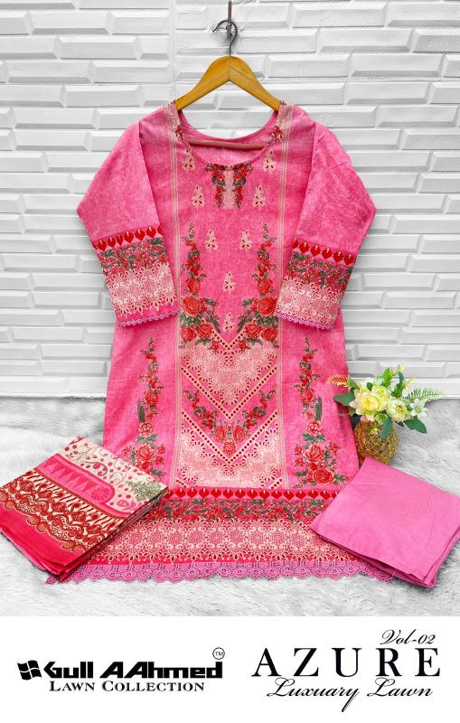 Gull Aahmed Azure Vol-2 – Pakistani Karachi Kurti Pant With Dupatta - Wholesale Catalog