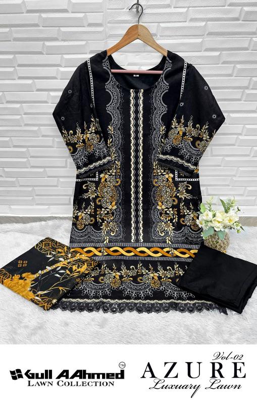 Gull Aahmed Azure Vol-2 – Pakistani Karachi Kurti Pant With Dupatta - Wholesale Catalog