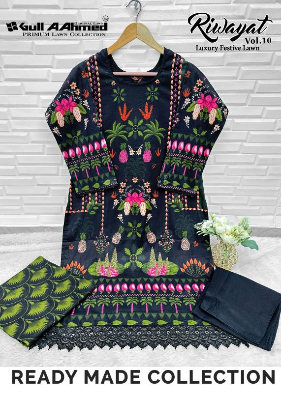 Gull Aahmed Riwayat Vol-10 – Pakistani Karachi Kurti Pant With Dupatta - Wholesale Catalog