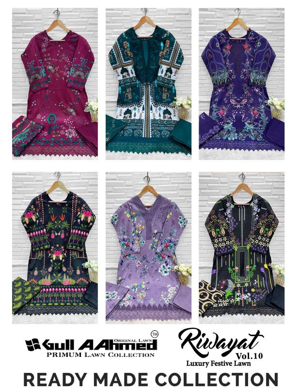 Gull Aahmed Riwayat Vol-10 – Pakistani Karachi Kurti Pant With Dupatta - Wholesale Catalog