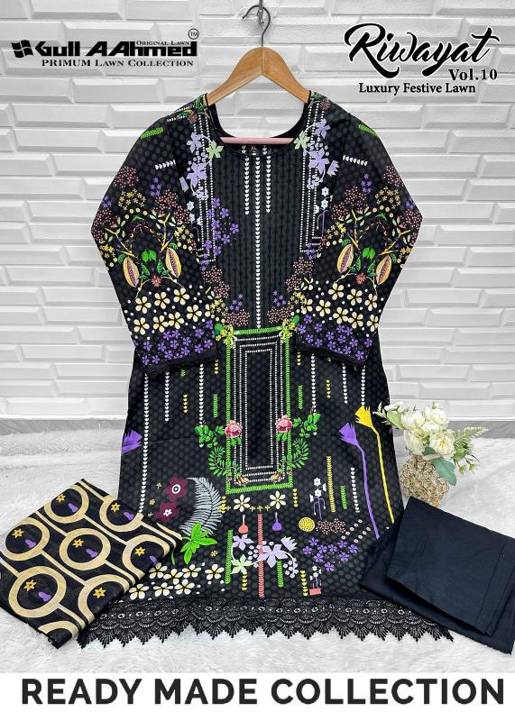 Gull Aahmed Riwayat Vol-10 – Pakistani Karachi Kurti Pant With Dupatta - Wholesale Catalog