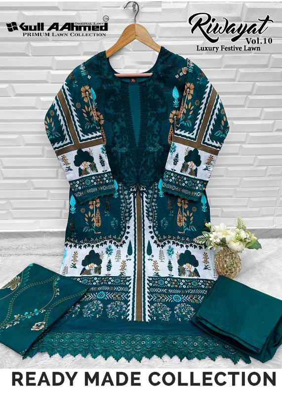 Gull Aahmed Riwayat Vol-10 – Pakistani Karachi Kurti Pant With Dupatta - Wholesale Catalog