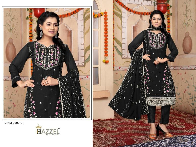 Hazzel 0306 ABCD Catalog designer pakistani suits 2025