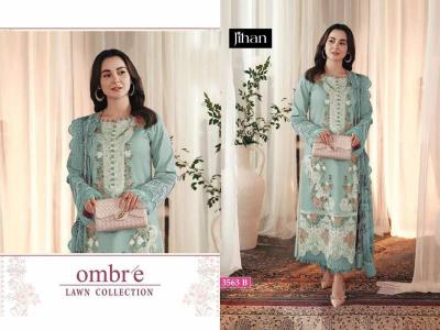 Jihan Ombre 3563 Catalog Chiffon Dupatta pakistani suits cash on delivery